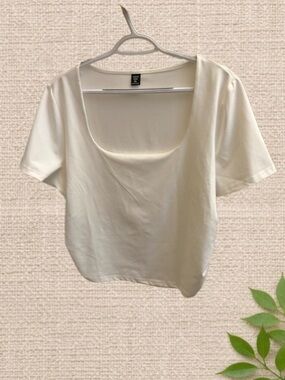 ✨ SHEIN Curve White Square‑Neck Top – 4XL ✨